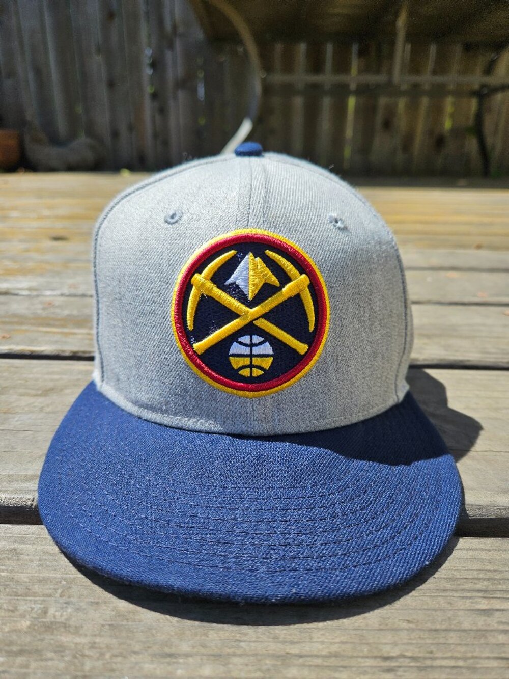 [3 for $25] Denver Nuggets Pickaxe Logo Snapback Hat Gray Blue